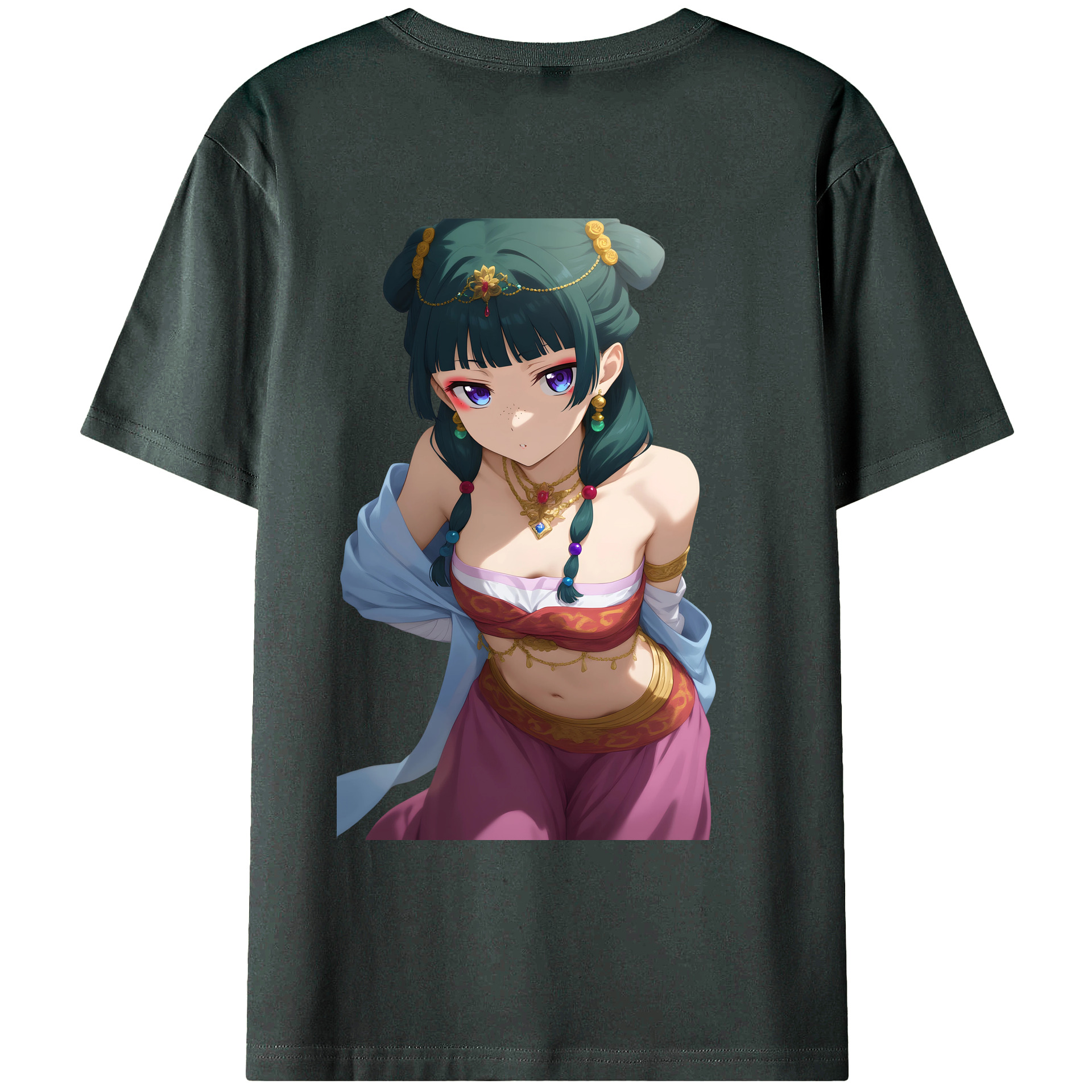 （画像用） 薬屋のひとりごと The Apothecary Diaries 綿100％ メンズ半袖Tシャツ（バックプリント） 通気性